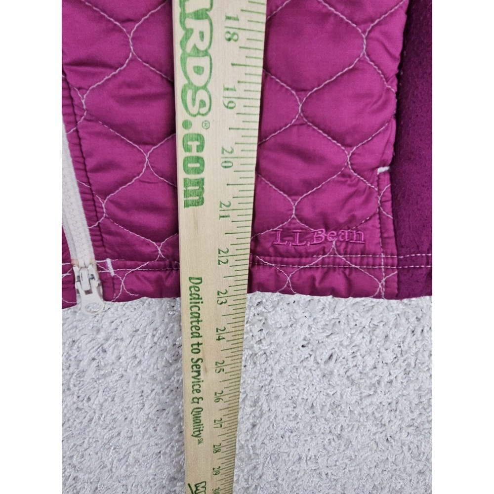 L.L.Bean Women's Vest Size Medium Ombre Pink Quilted Fleece‎ Side Panels Puffer - Picture 7 of 15